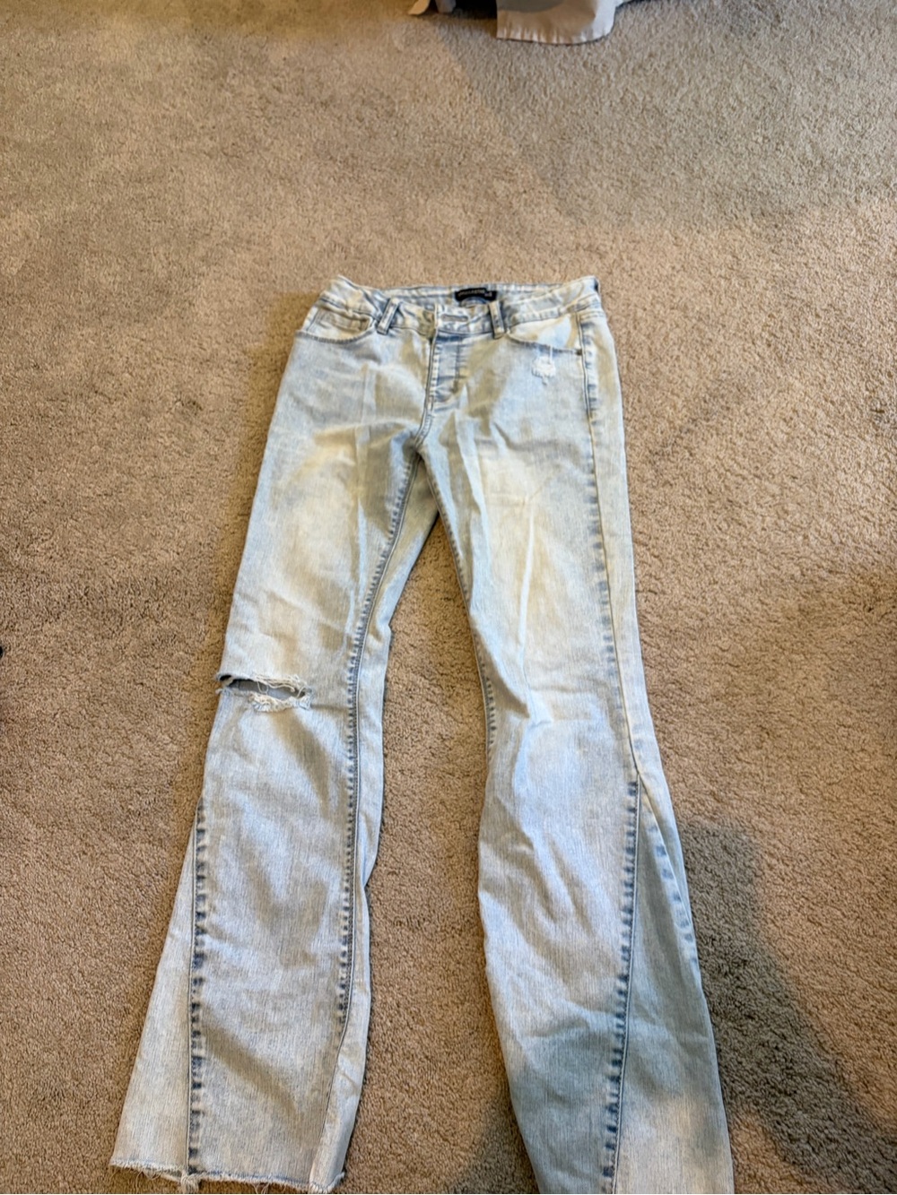 2 pairs Light Wash Distressed Girls  Jeans - Flare Leg